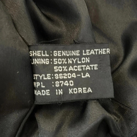 Fidelity Leather Bomber Jacket size 11/12 black - Picture 9 of 12